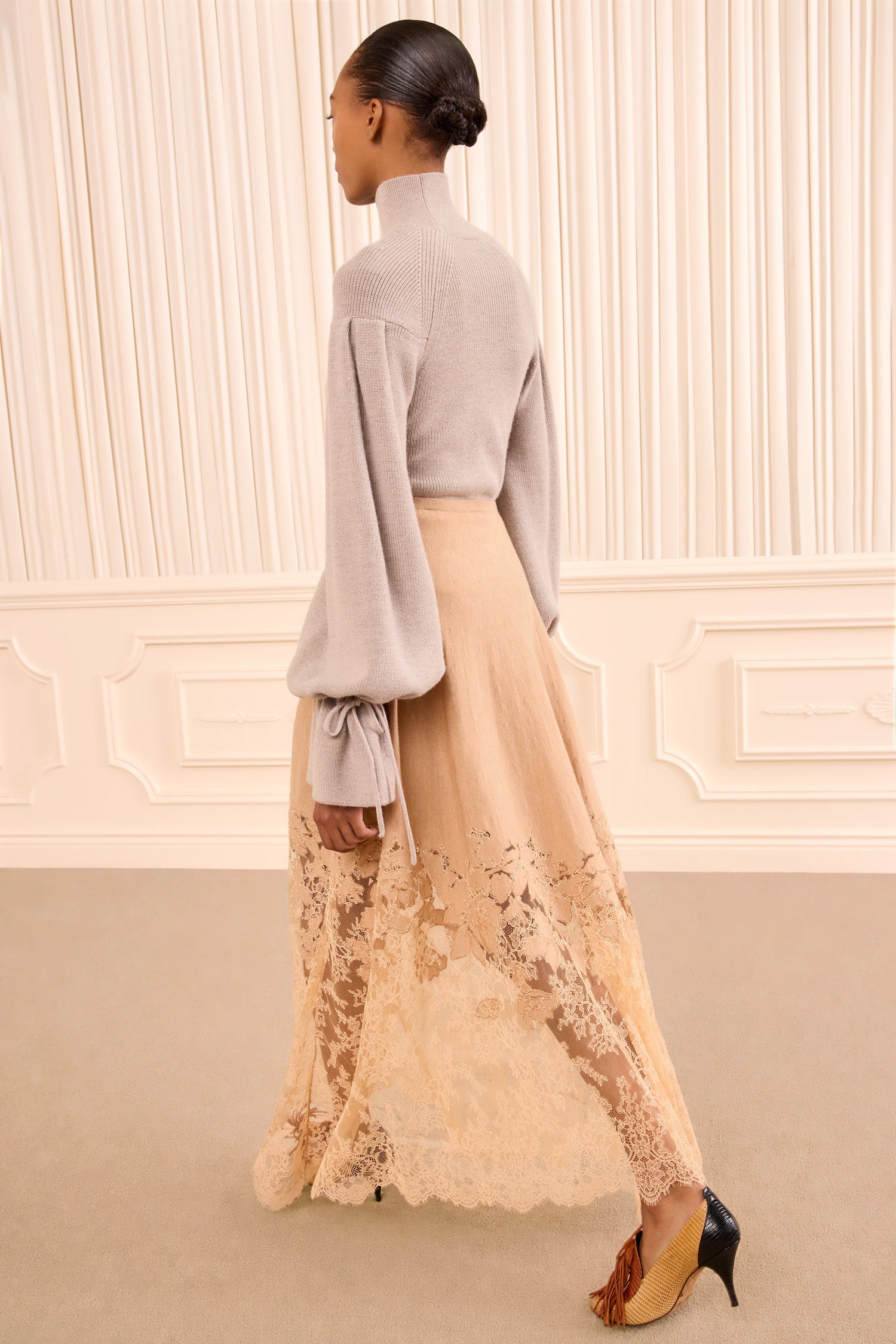 Ulla Johnson Josina Lace Midi Skirt - Almond