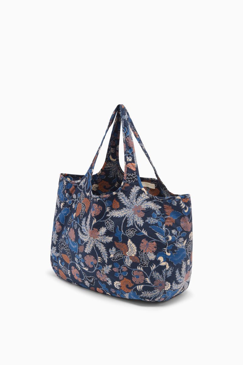 Kamari Tote - Moonlight Floral Printed Cotton Tote - Ulla Johnson
