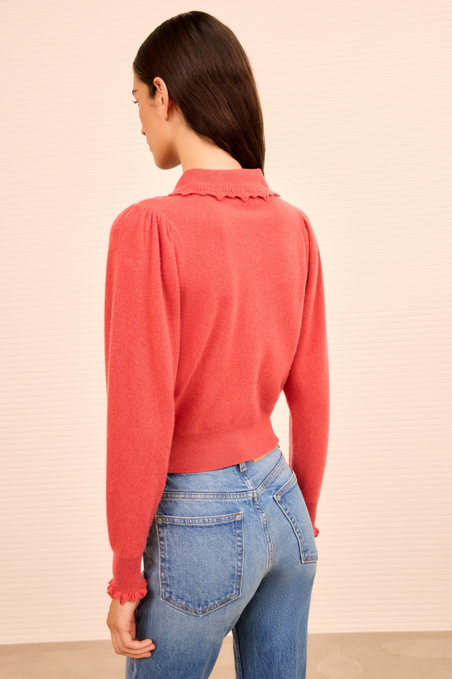 Ulla Johnson Kalila Collared Cardigan - Coral