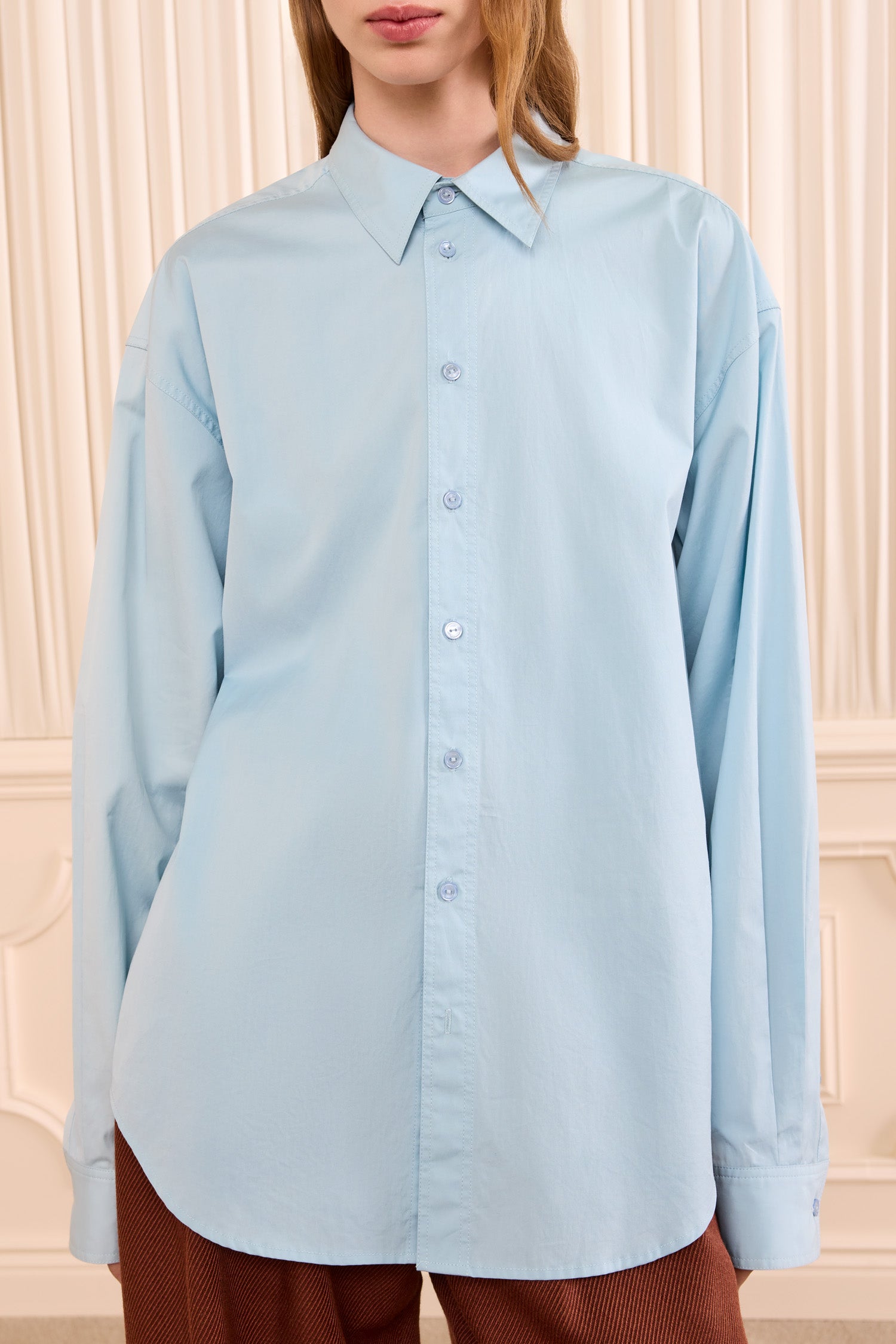 Ulla Johnson Laia Long Sleeve Cotton Blouse - Heron