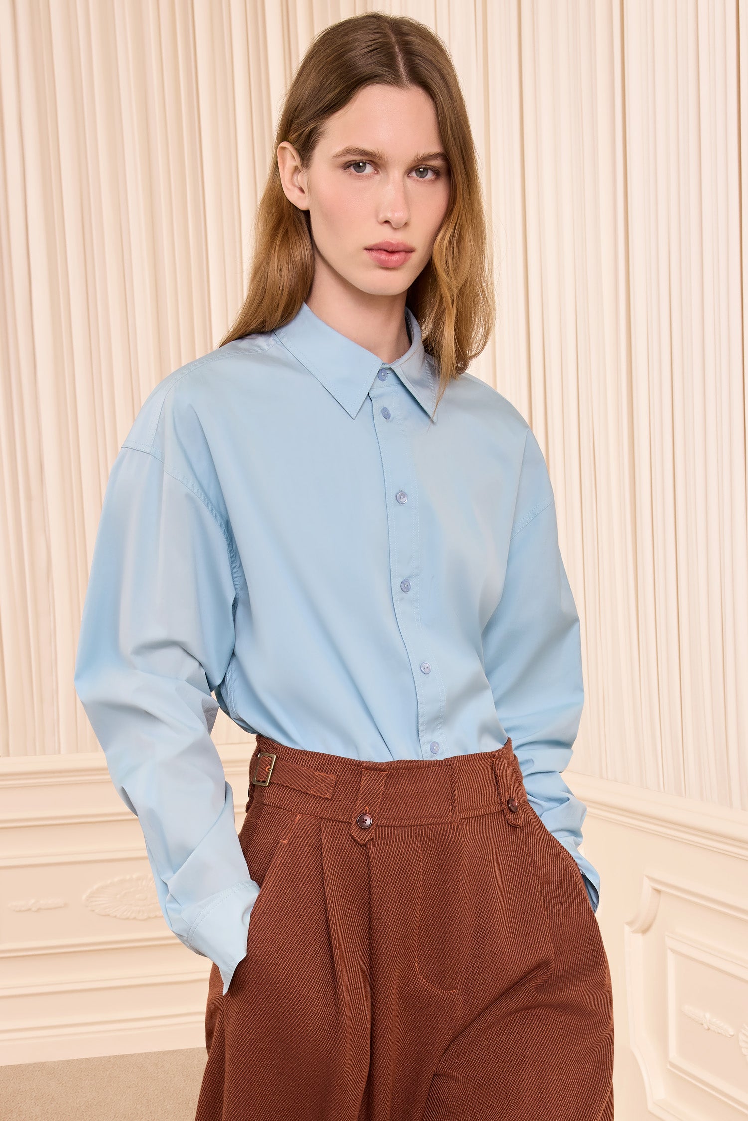 Ulla Johnson Laia Long Sleeve Cotton Blouse - Heron