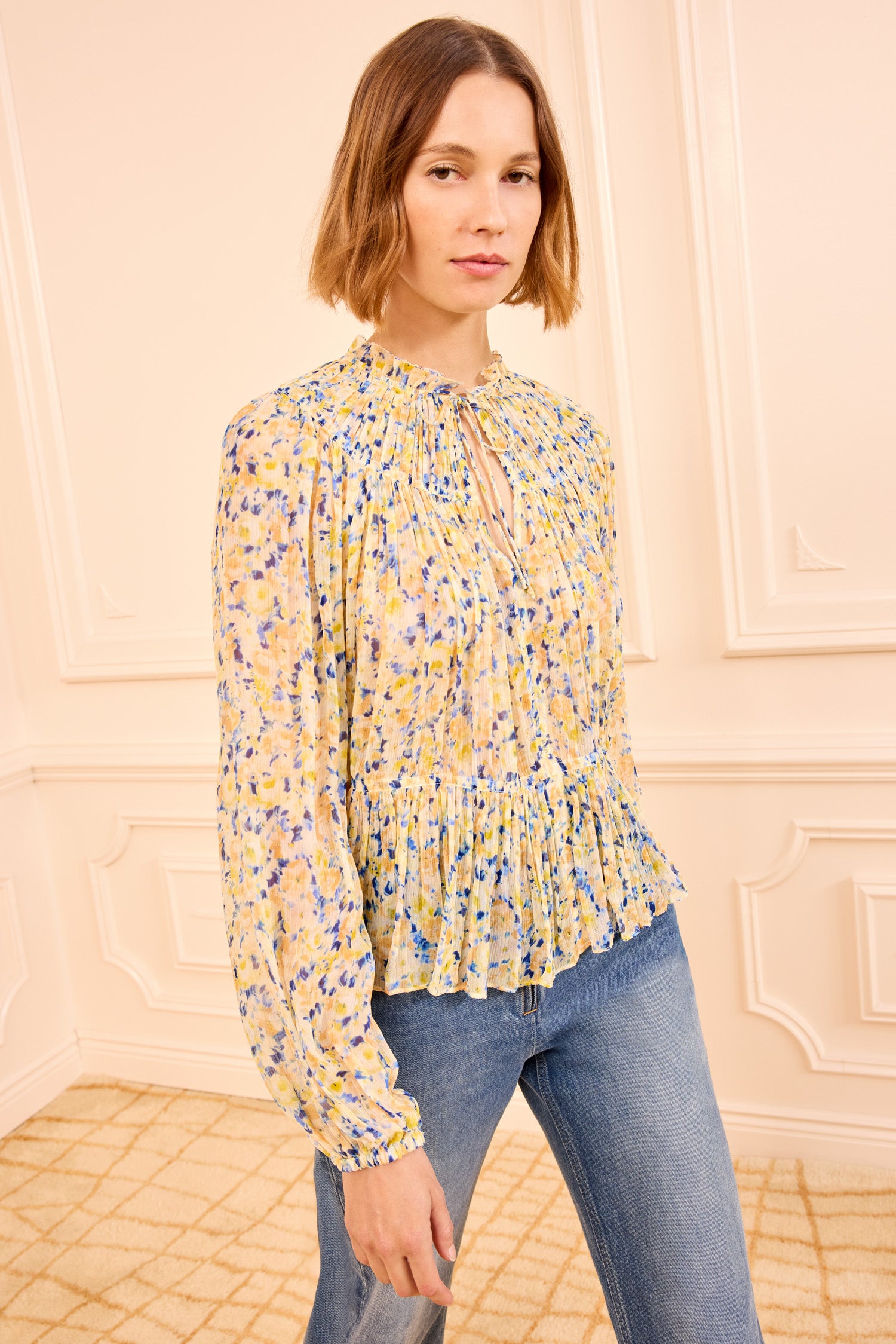 Leandra Silk Blouse - Daffodil
