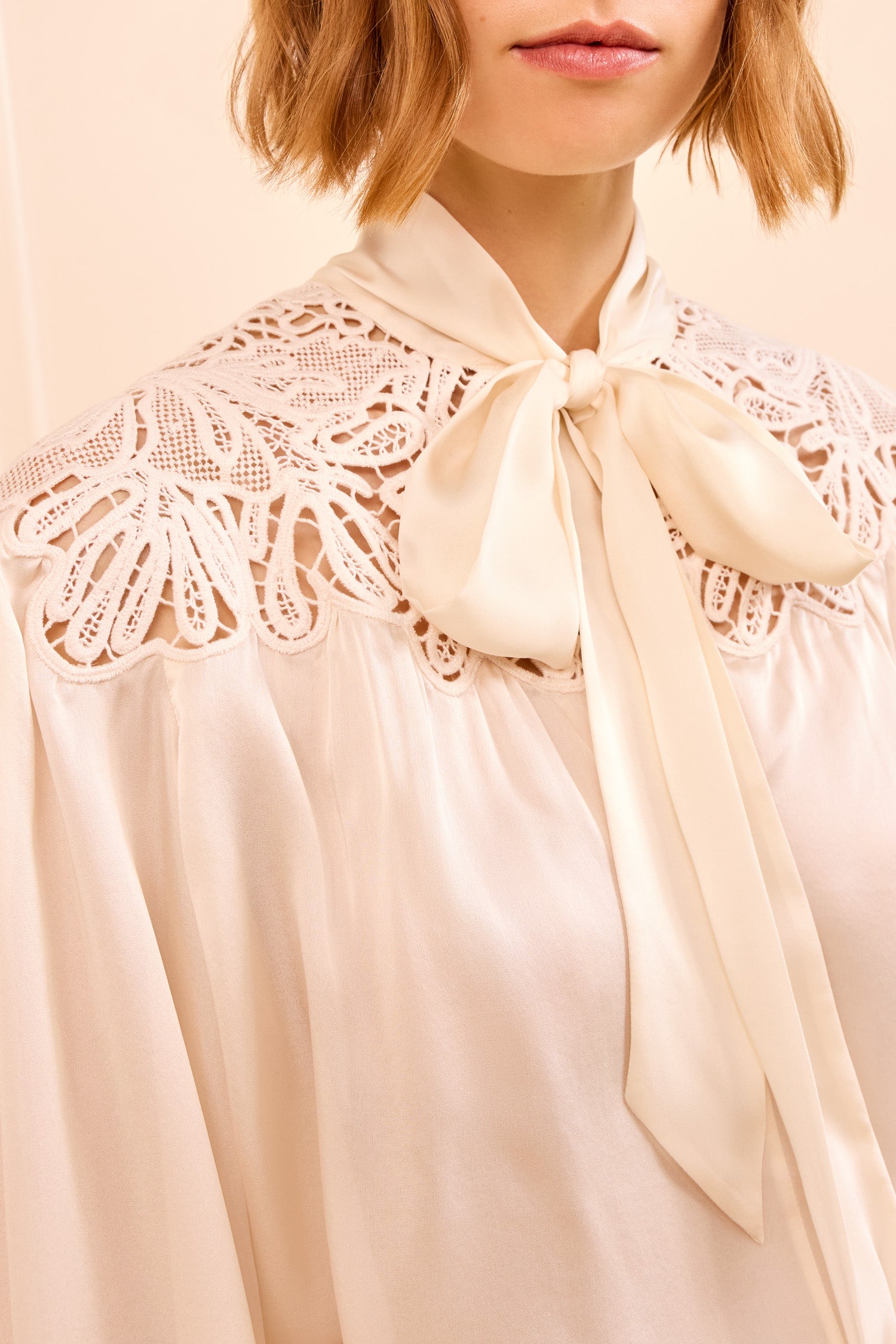 Ulla Johnson Lenora Silk Blouse - Chalk