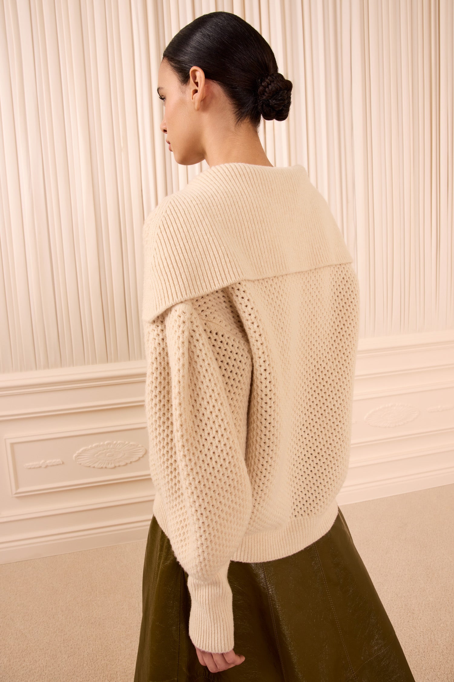 Lila Wool Knit Pullover - Cloud