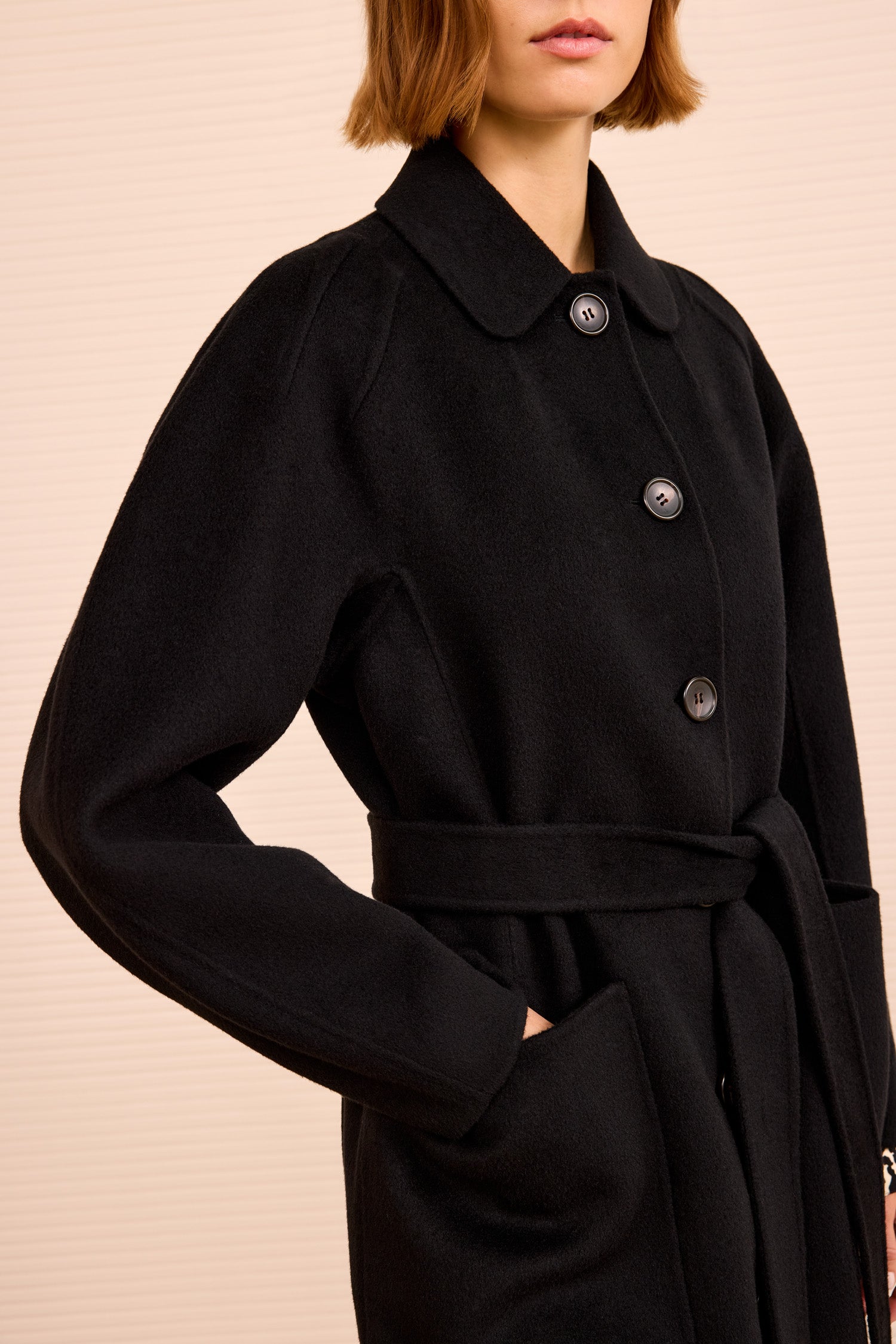 Ulla Johnson Lisbeth Long Wool Coat With Belt - Noir