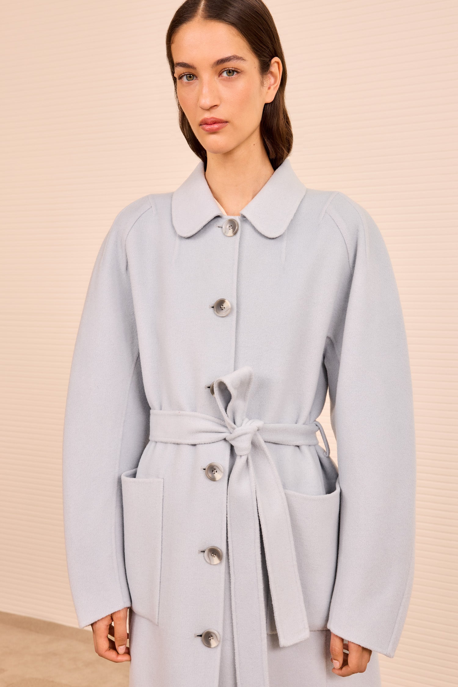 Ulla Johnson Lisbeth Long Wool Coat With Belt - Slate