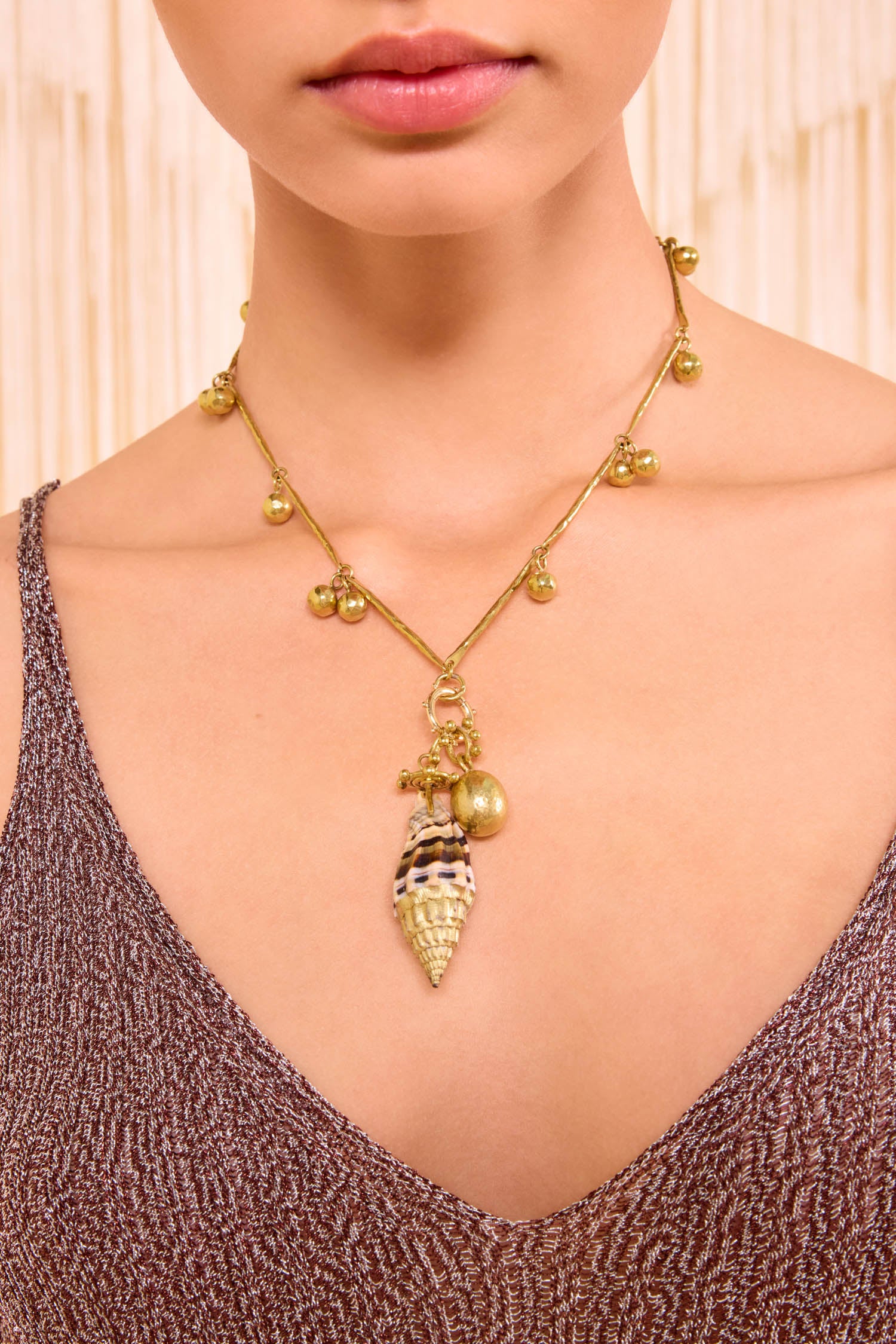 Ulla Johnson Livia Spotted Jasper & Mixed Motif Shell - Jasper