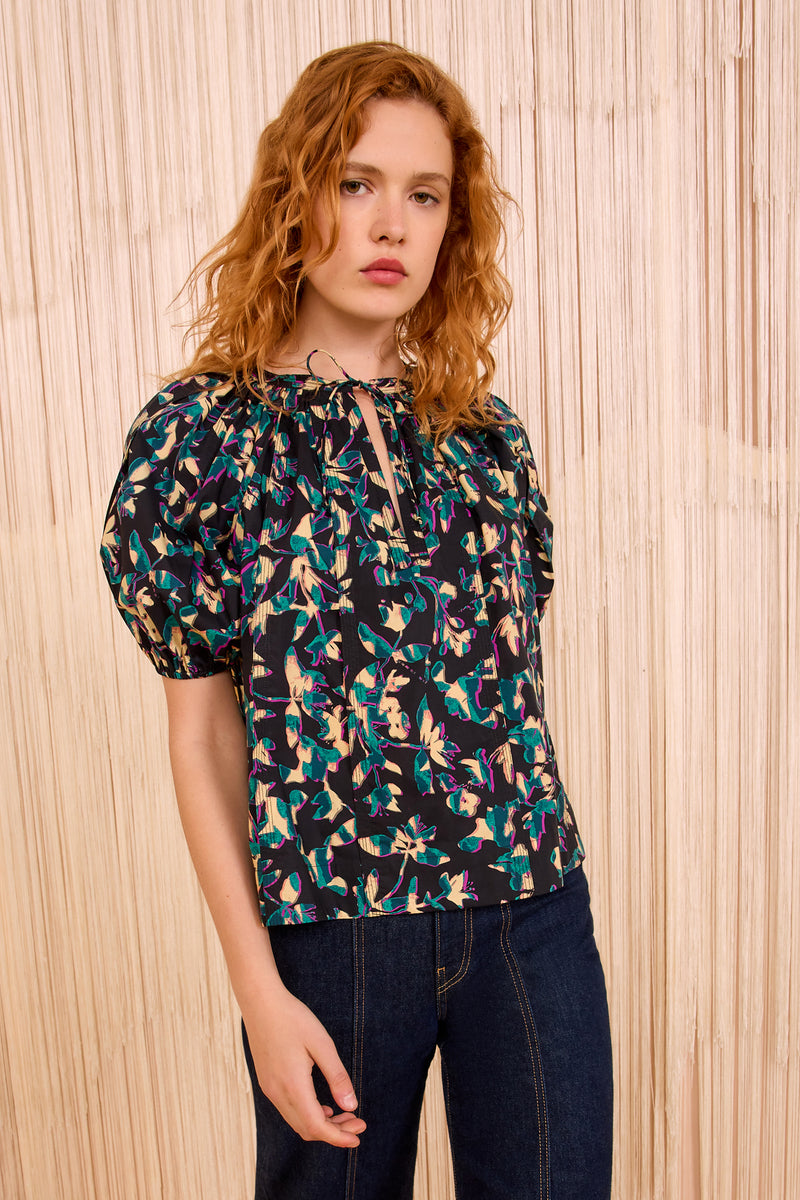 トップス Apolina Joan blouse, Almond 5-7Y ULLAJOHNSON_LoliShortSleeveBlo
