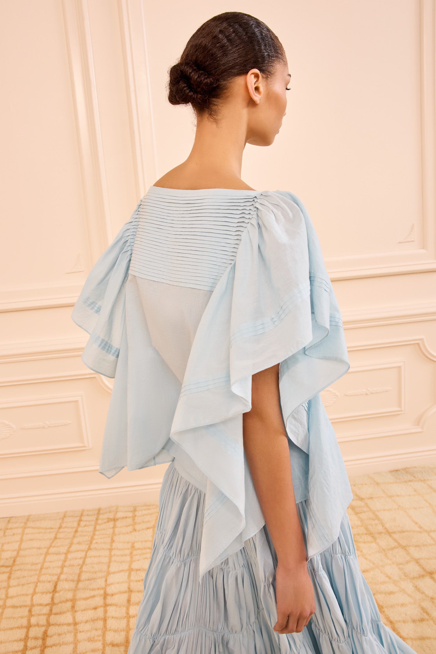 Lu Top with Flutter Sleeve - Adriatic