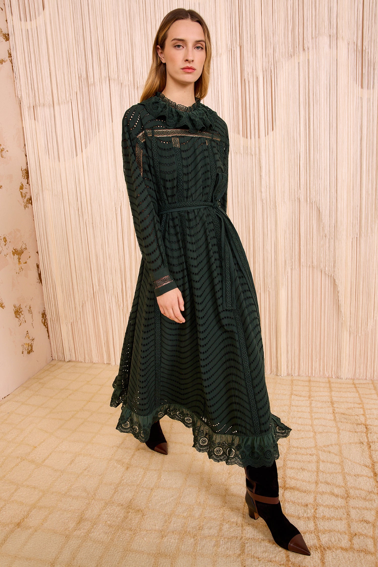 Lyla Cotton Long Dress - Cypress