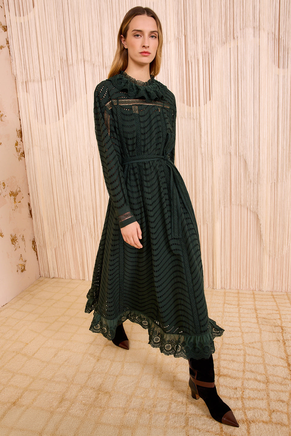 Lyla Cotton Long Dress - Cypress