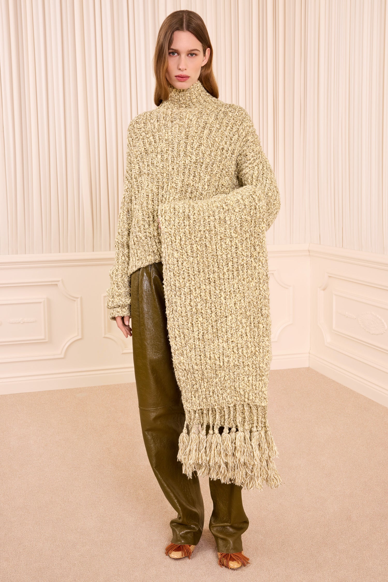 Maeve Knit Scarf - Alabaster