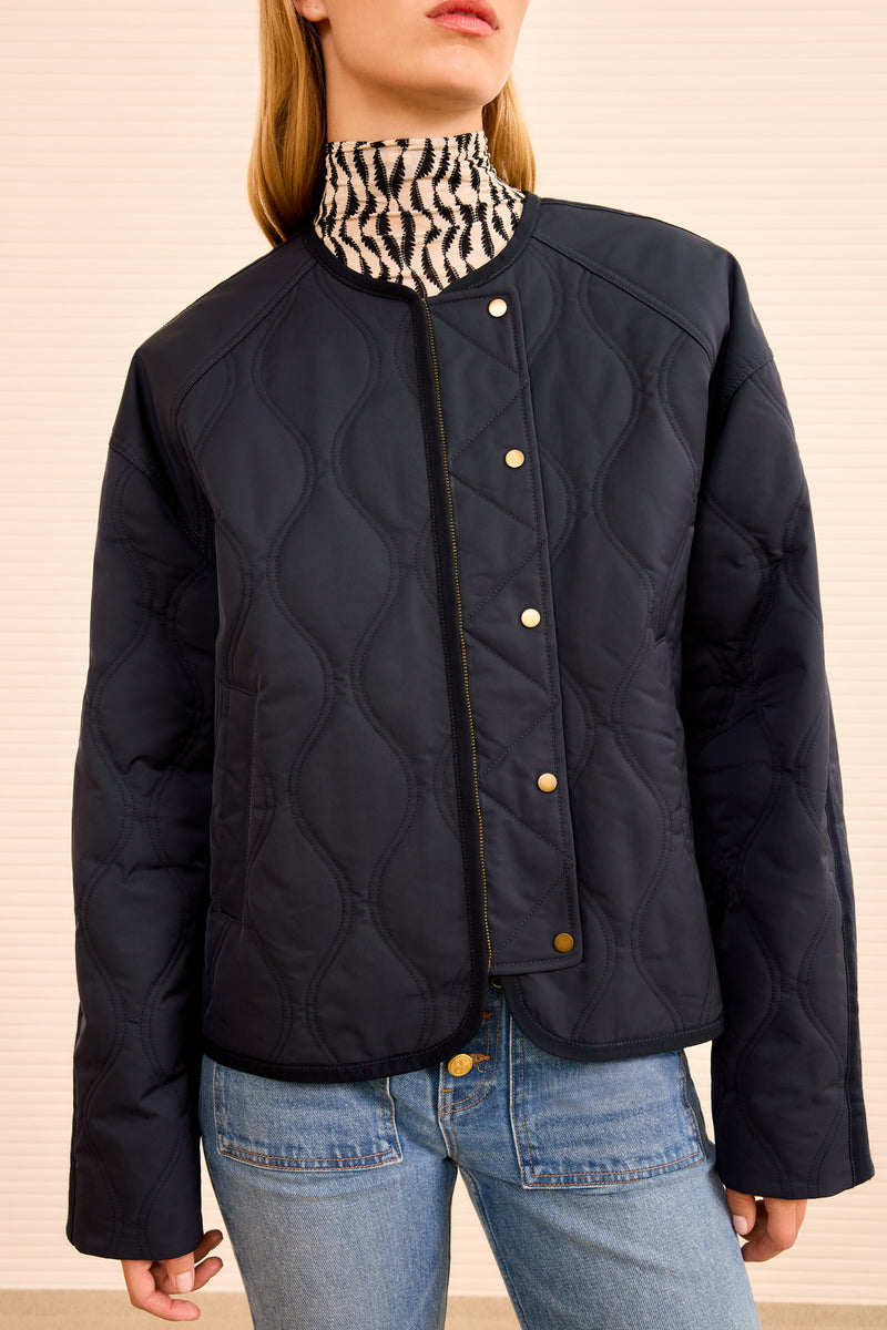 Malone Quilted Jacket - Midnight - Ulla Johnson