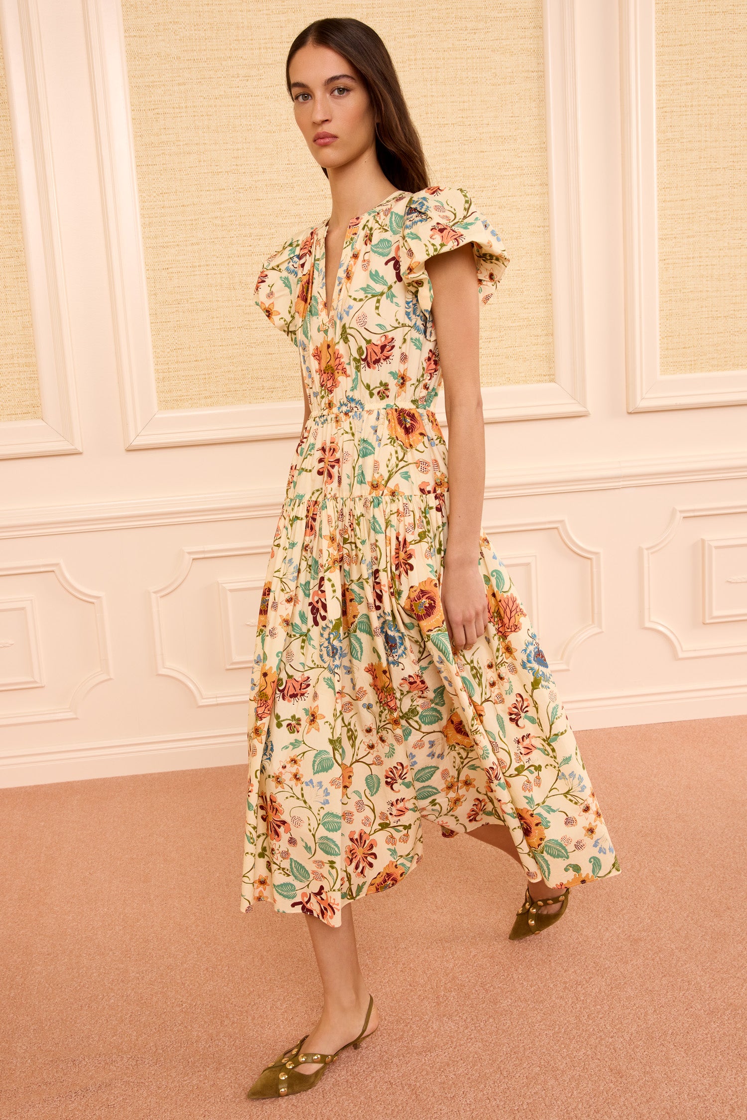 Ulla Johnson Marin Cotton Midi Dress - Abalone