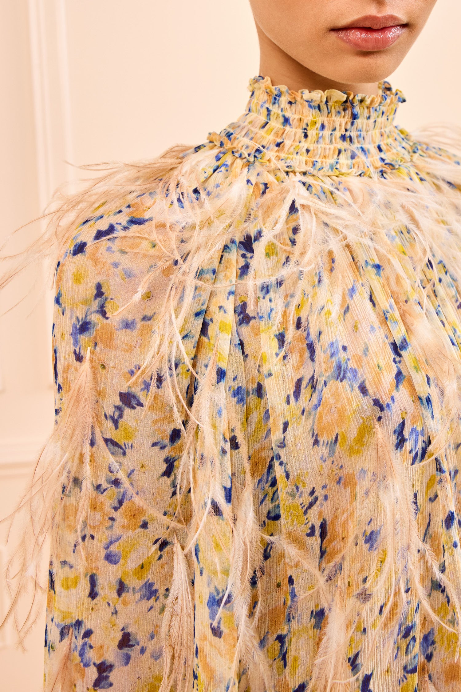 Ulla Johnson Miriam Dress with Feather Embroidery - Daffodil