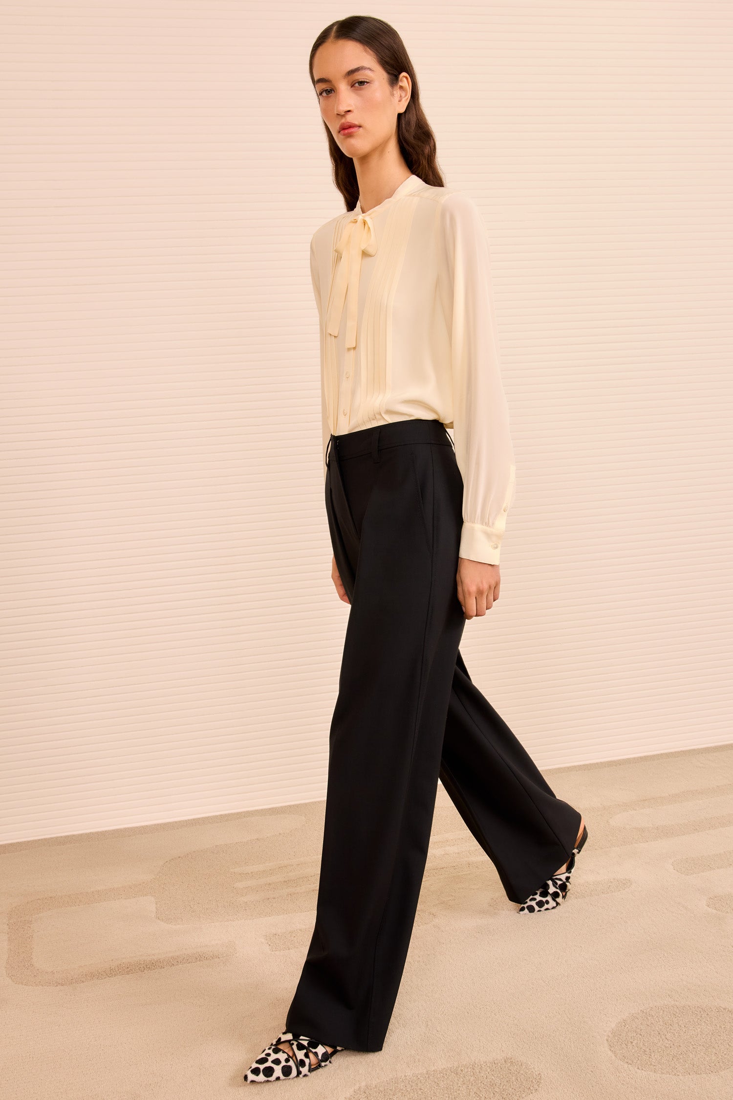 Mitchell Wide Leg Trouser - Noir