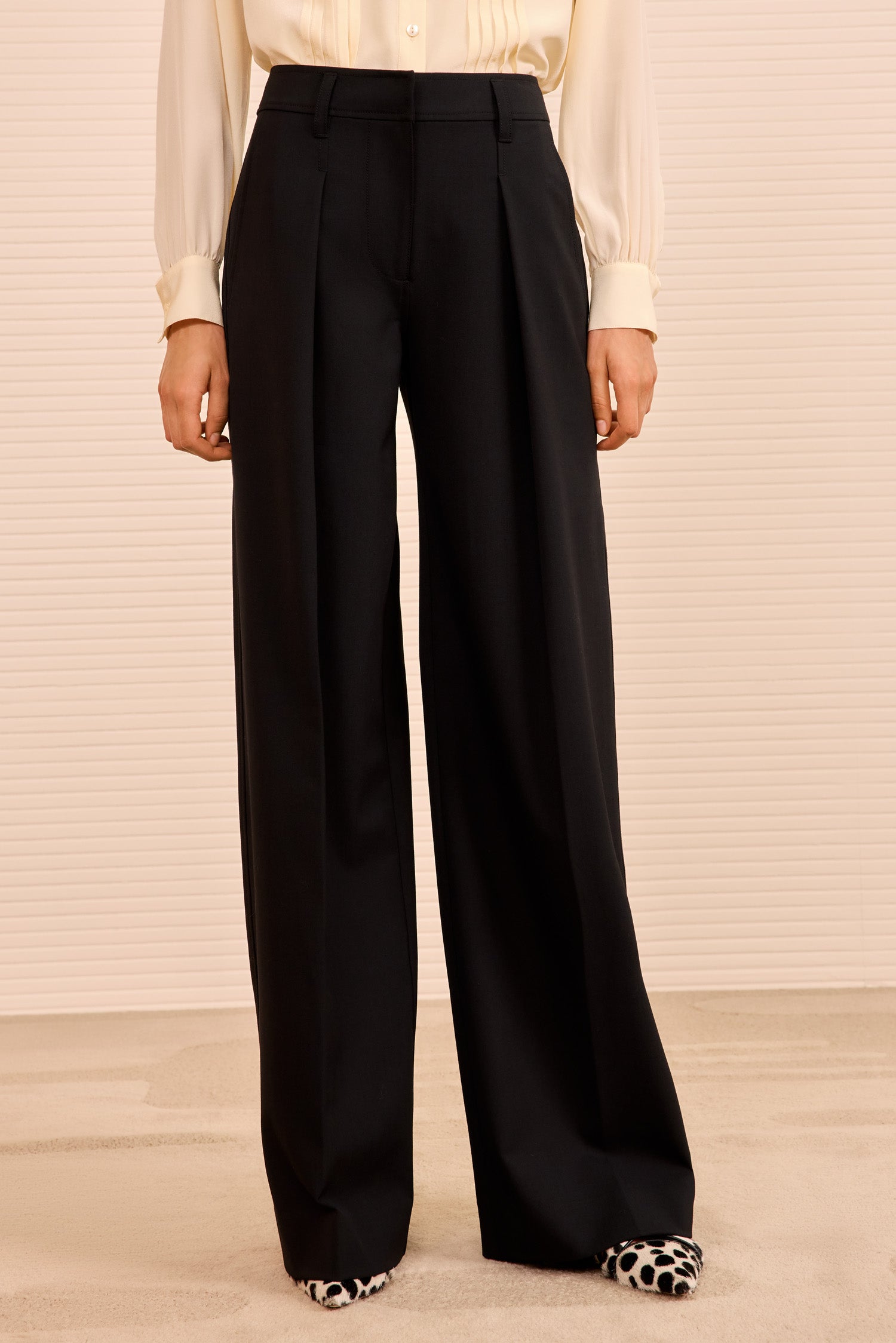 Mitchell Wide Leg Trouser - Noir