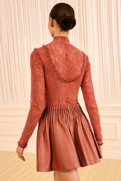 Sienna Nappa Leather Mini Skirt - Back View On Model | Ulla Johnson