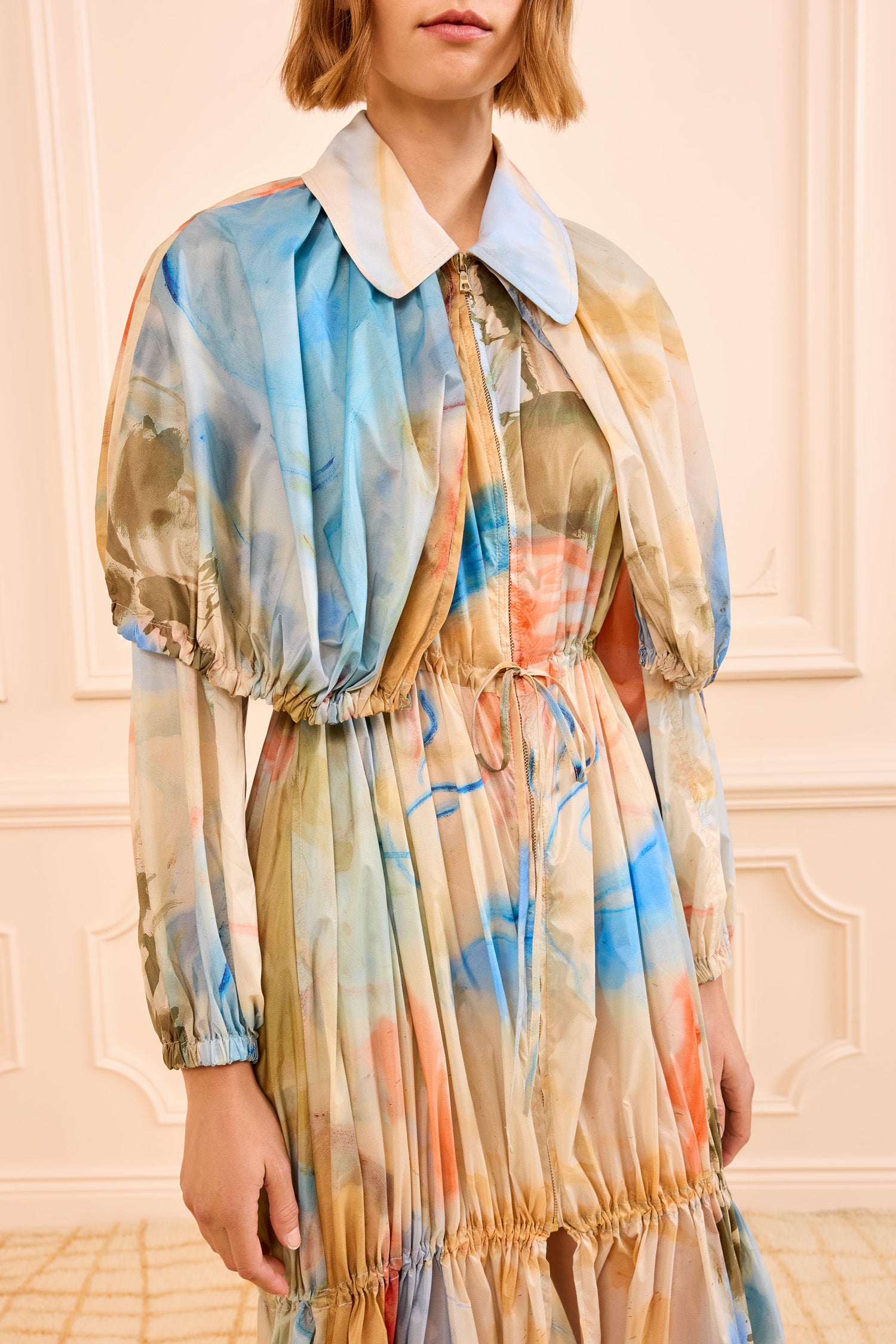 Nadia Bubble Tiered Coat - Western Dream