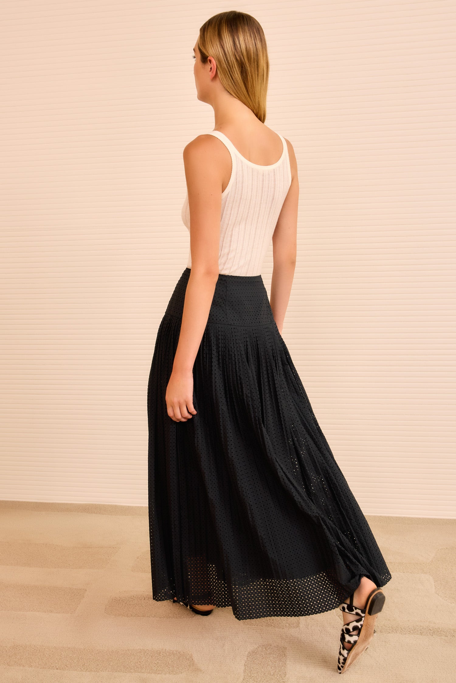 Ulla Johnson Nalla A‐Line Midi Skirt - Noir