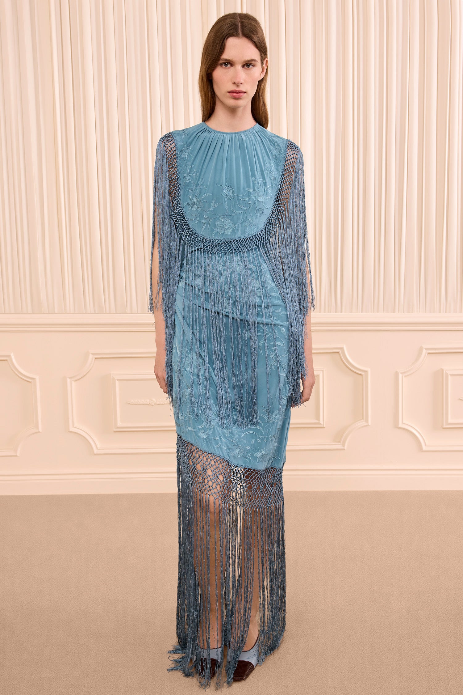 Ulla Johnson Nerine Silk Fringe Dress - Beryl