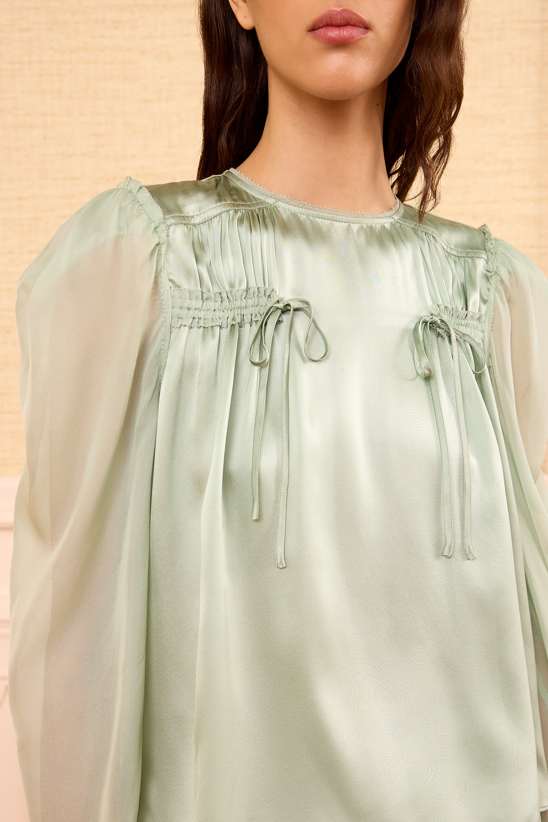 Ulla Johnson Odette Silk Blouse - Celadon