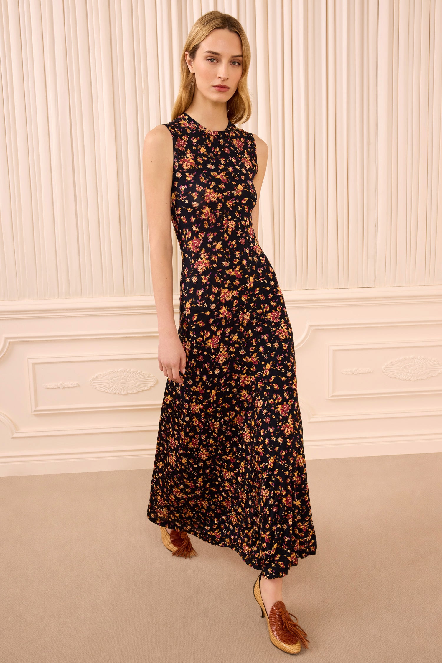 Ulla Johnson Orla Sleeveless Jersey Dress - Noir Floral