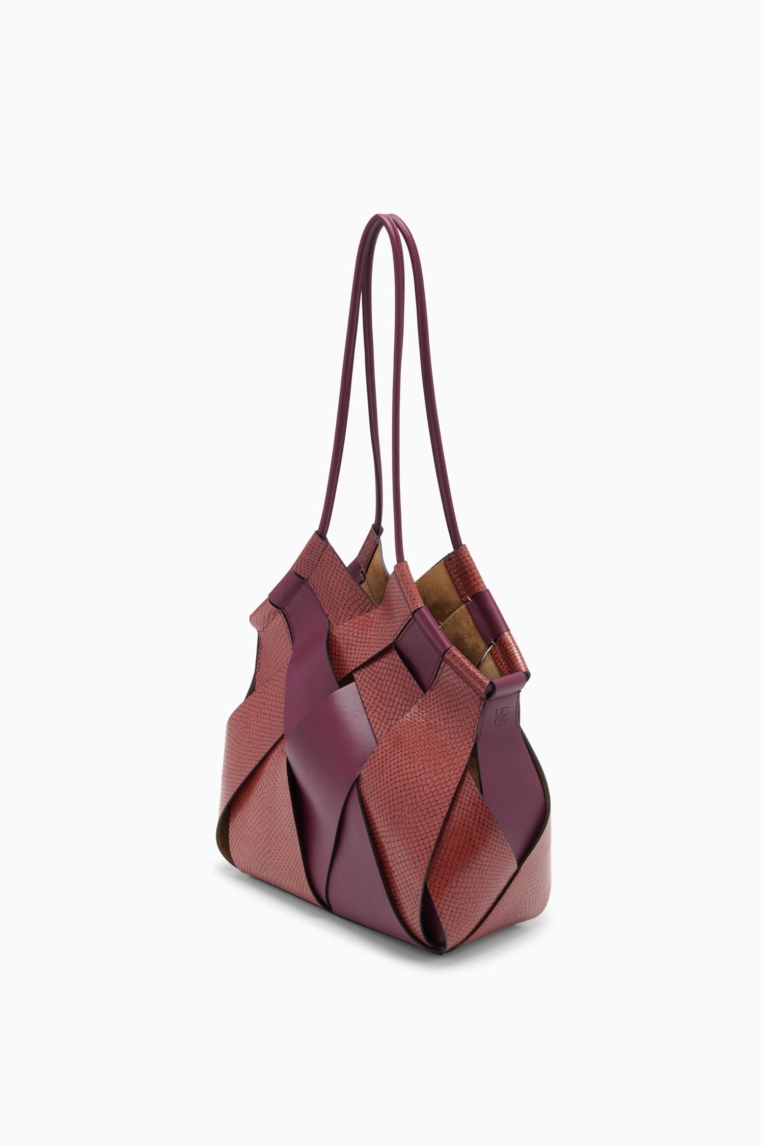 Ulla Johnson Charlotte Shoulder Bag - Bordeaux Embossed Mixte