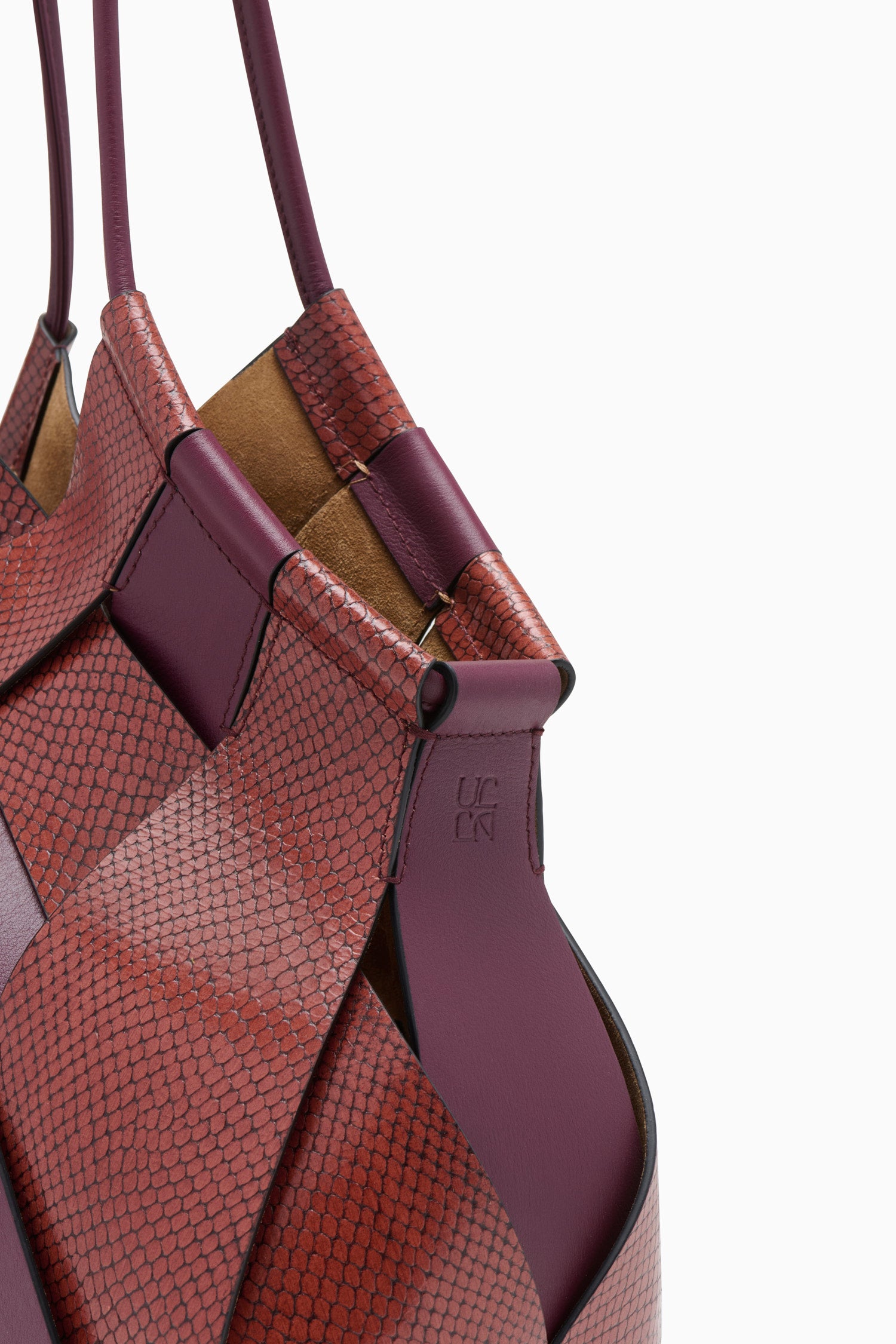 Charlotte Shoulder Bag - Bordeaux Embossed Mixte