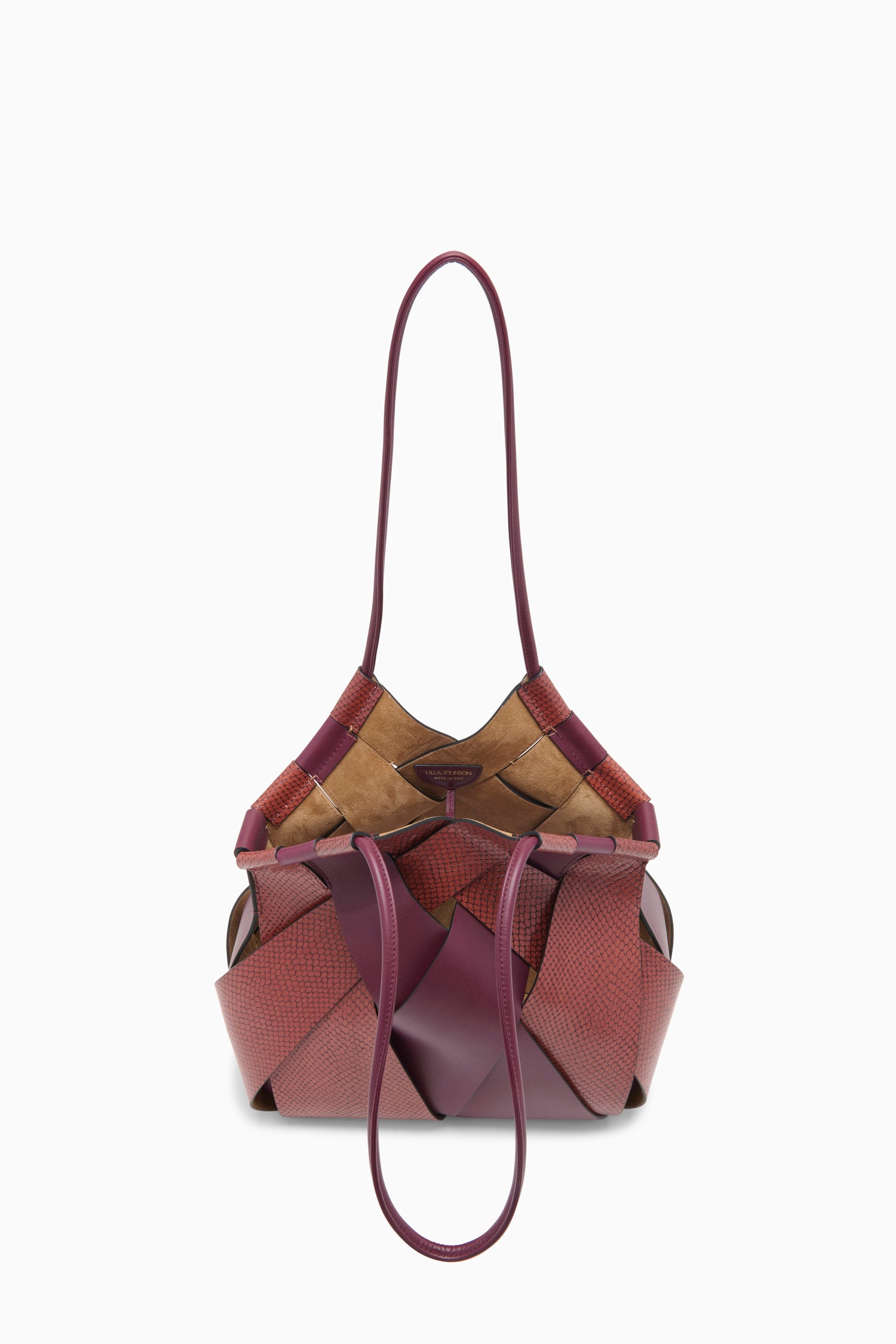 Charlotte Shoulder Bag - Bordeaux Embossed Mixte