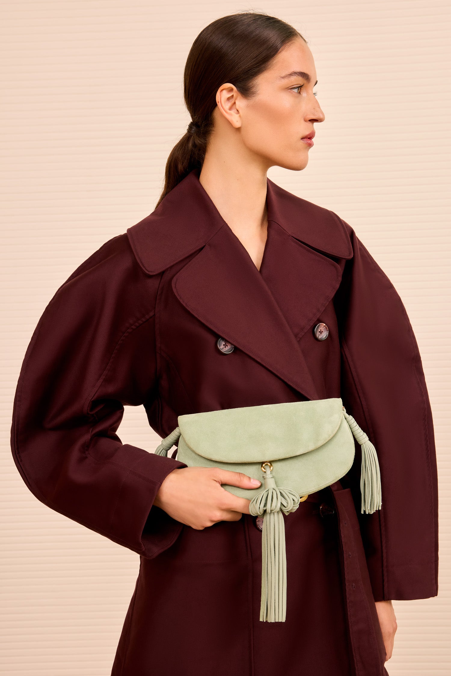 Ulla Johnson Paloma Tassel Flap Bag - Sea Glass