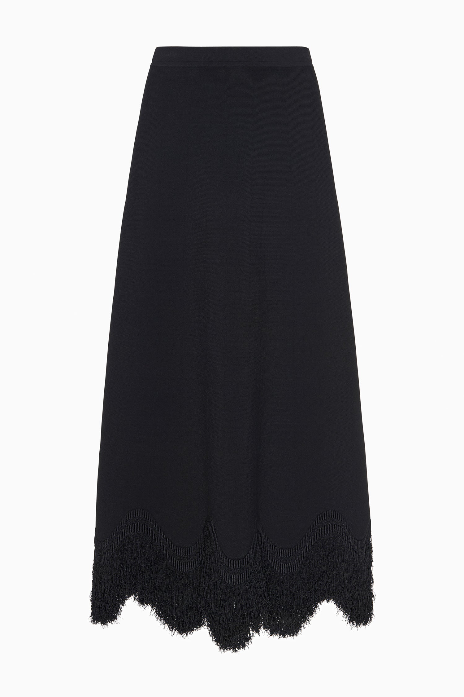 Ulla Johnson Paulina Knit Skirt with Fringe - Noir