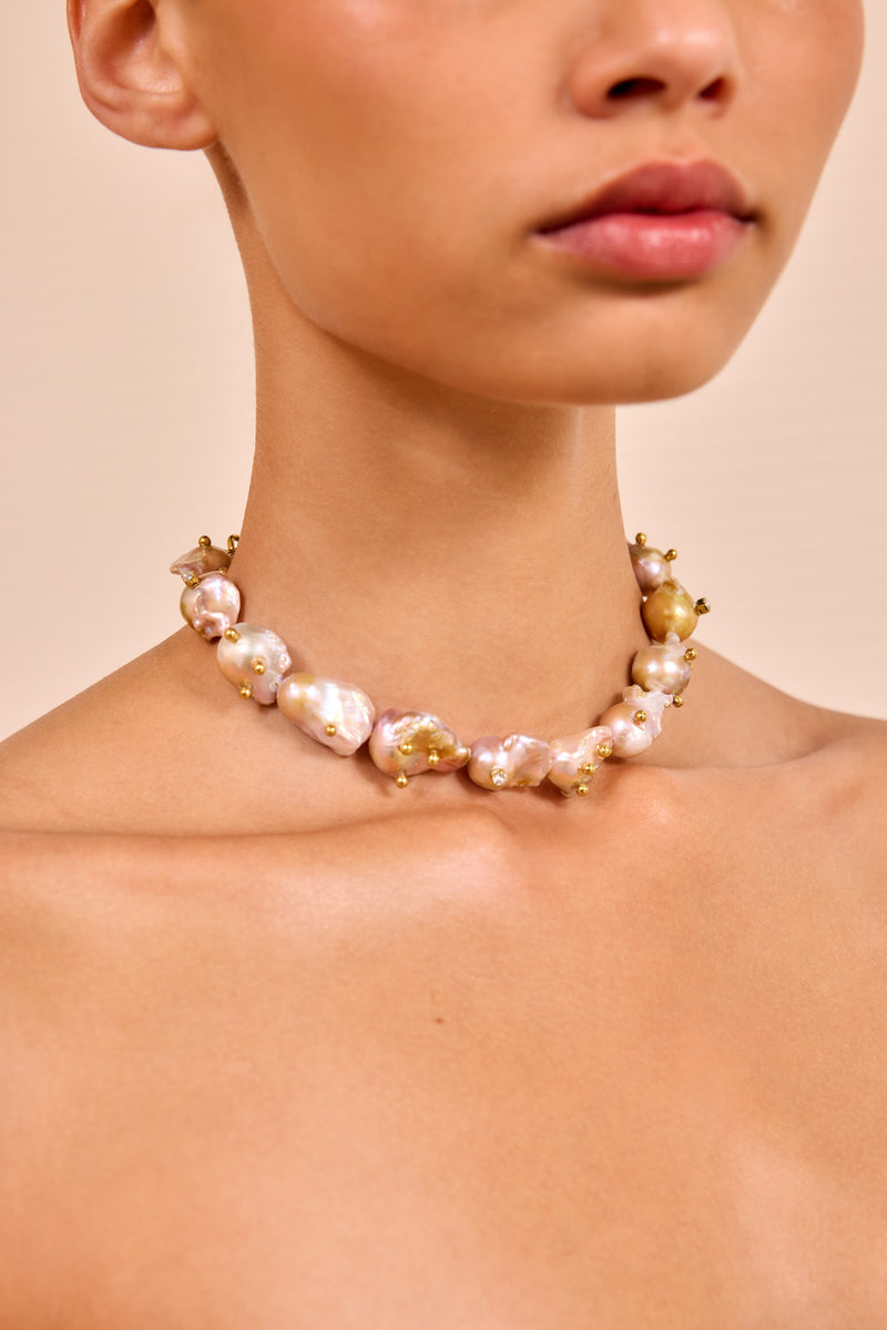 ぴ*＊様 【最終値下げ】Baroque Pearl Choker LARICA Baroque Pearl Choker - Pink Pearl - Ulla Johnson