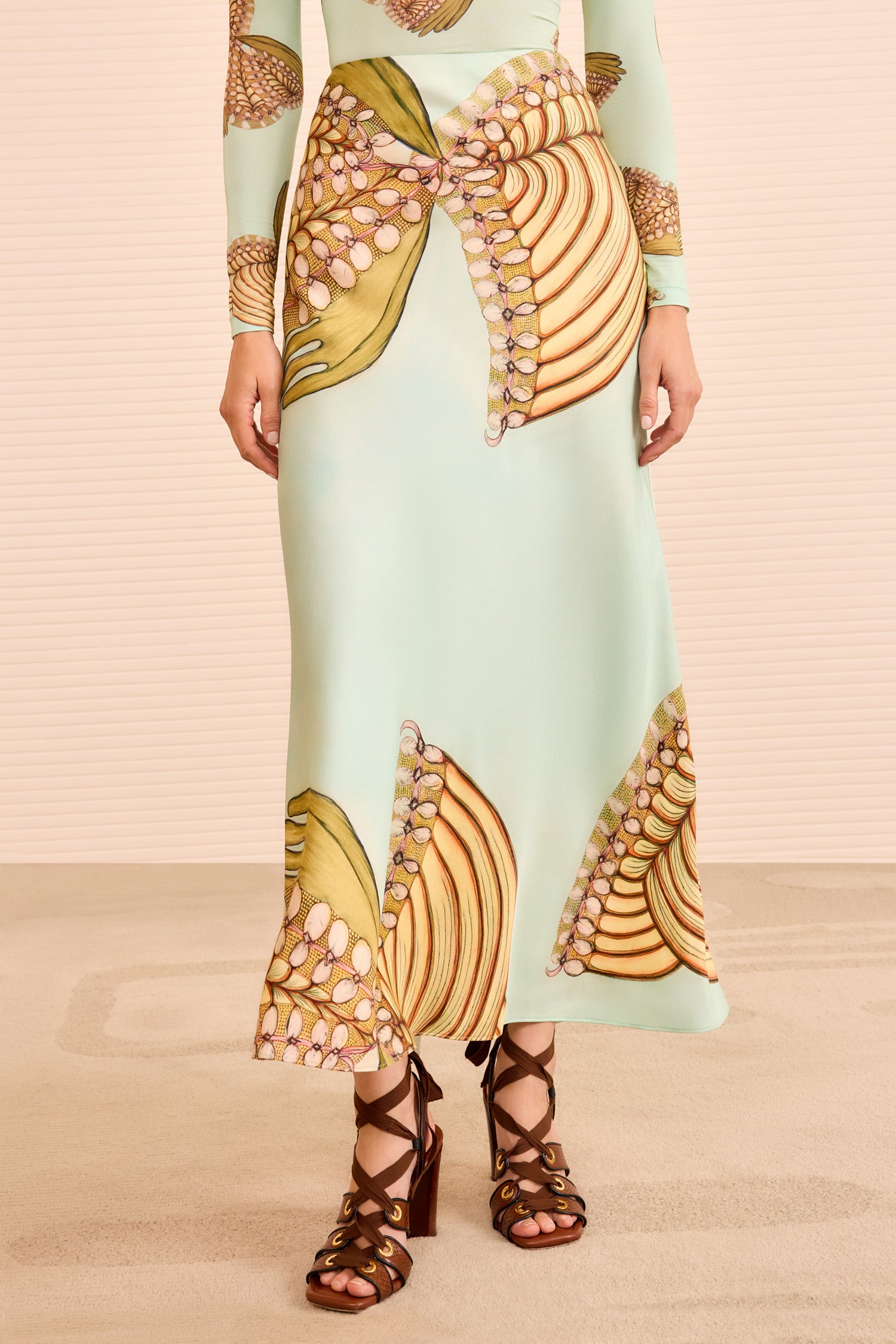 Ulla Johnson Pera Midi Slip Skirt - Water Blossoms