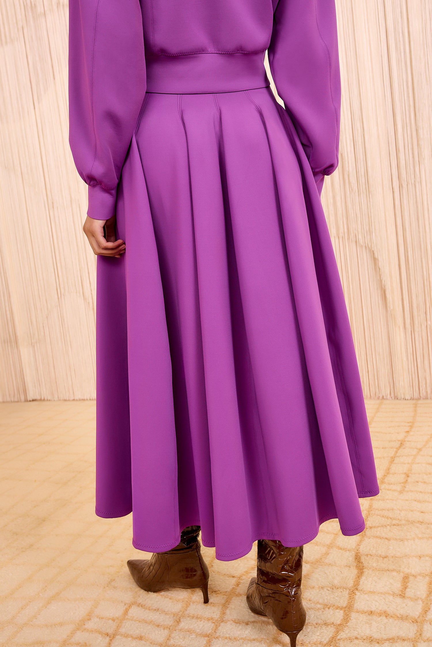 Rea High Waist Midi Skirt - Thistle