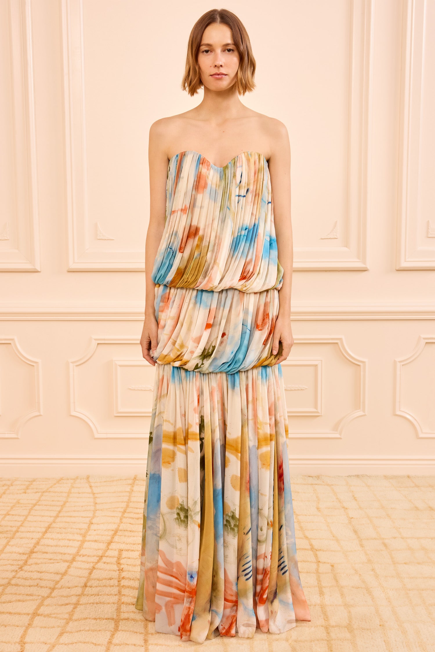 Reverie Strapless Silk Gown - Western Dream