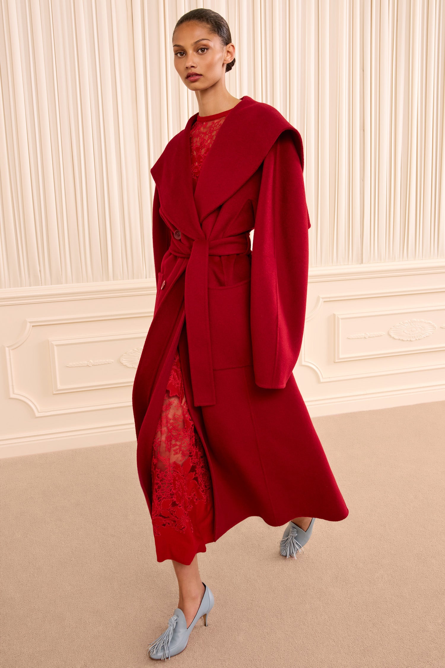 Rory Wool Coat - Cerise