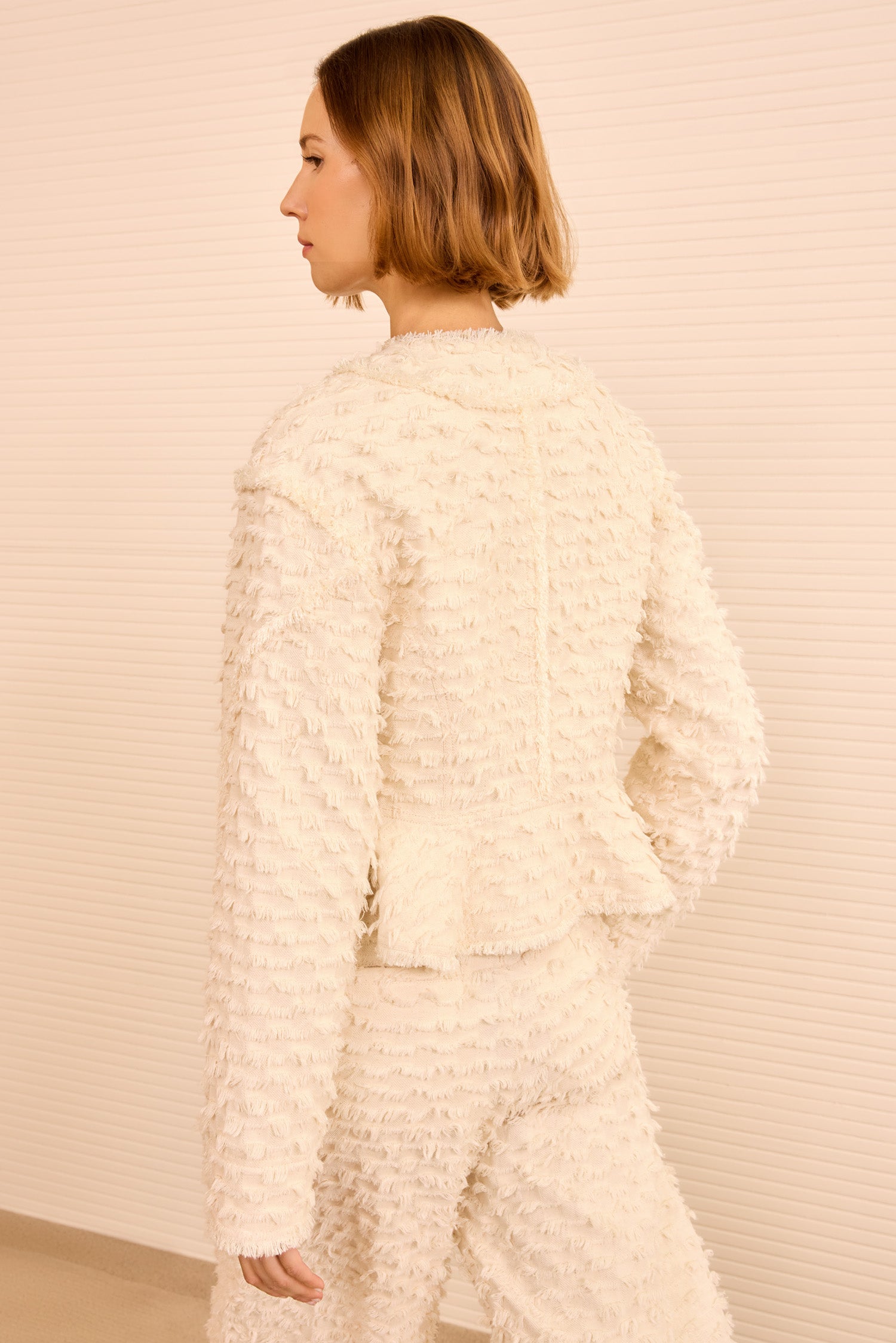 Ulla Johnson Rosalind Zip Peplum Jacket - Ivory