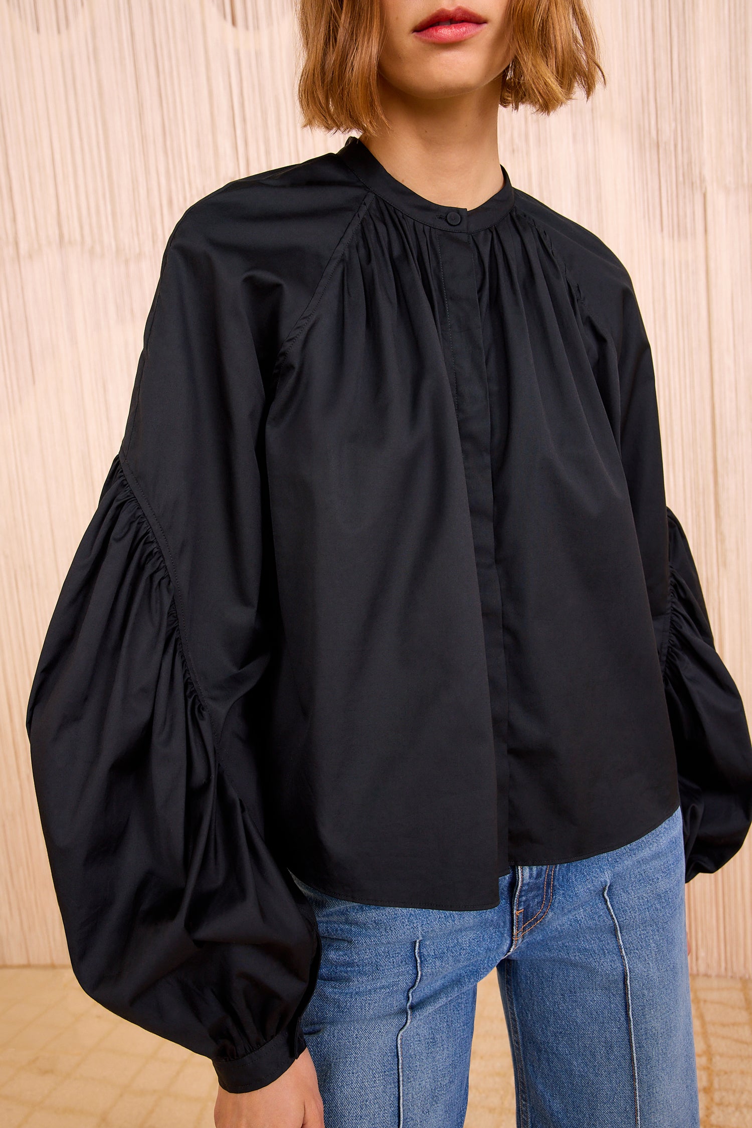 Rowena Long Sleeve Blouse - Noir