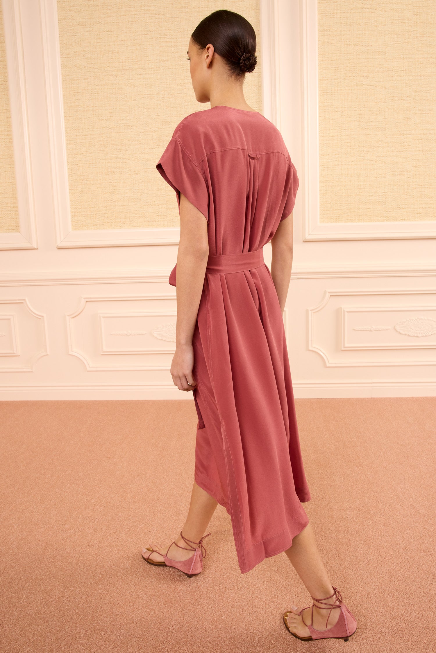 Ulla Johnson Sabi SS Silk Dress - Fig