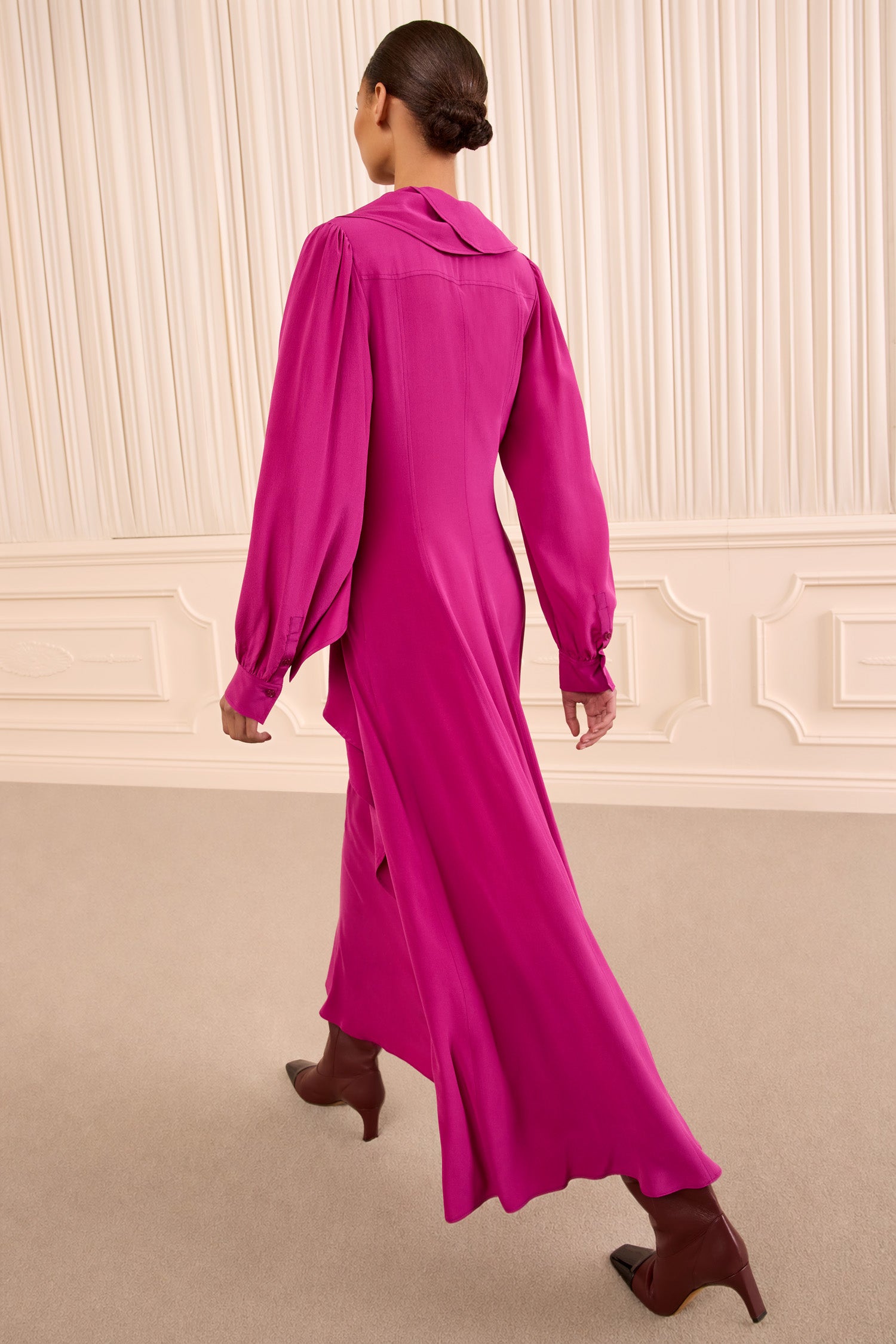 Ulla Johnson Sabrina Long Sleeve Silk Dress - Orchid
