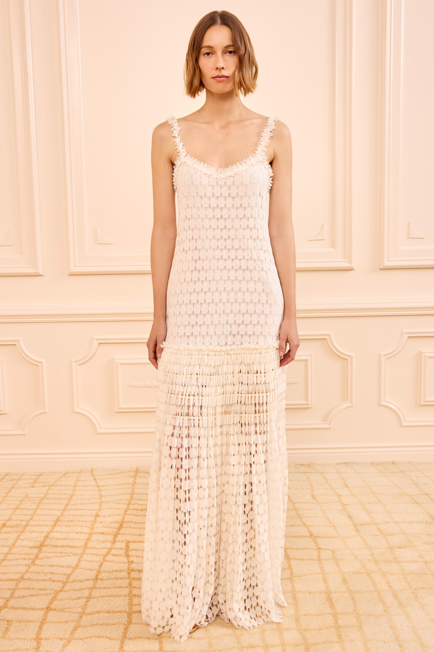 Sigrid Lace SL Gown - Chalk