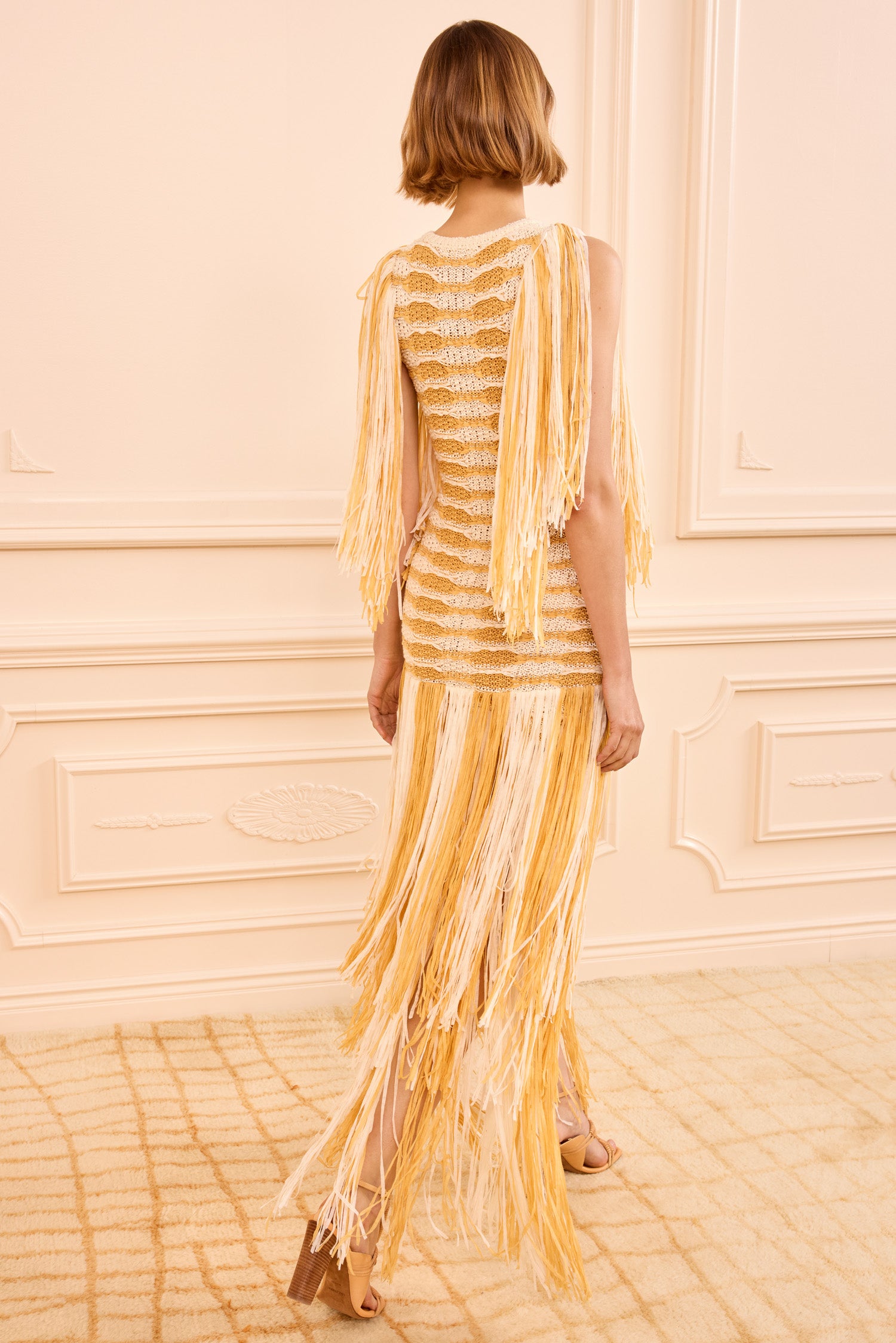 Ulla Johnson Silvia Fringe Knit Dress - Beach