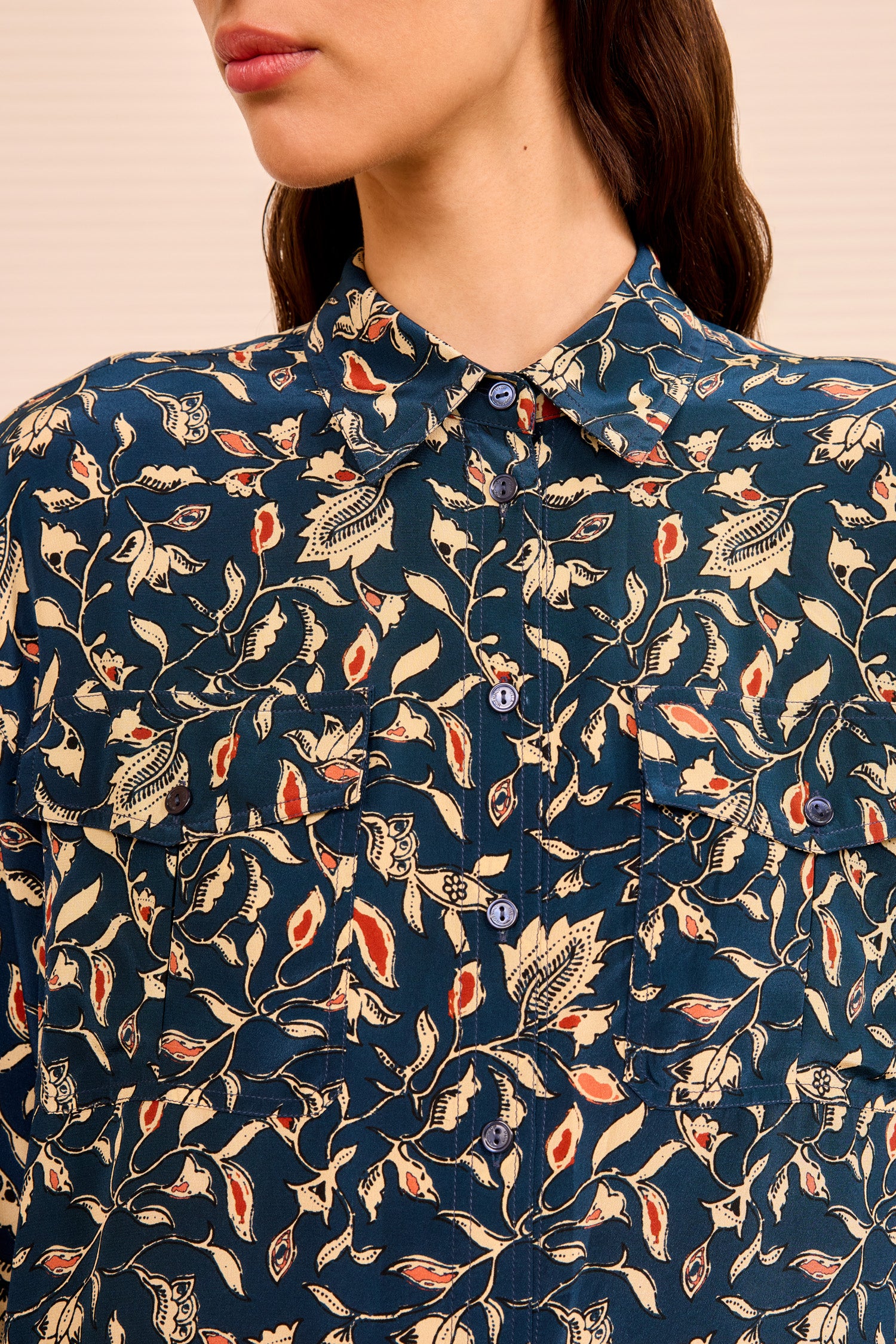 Ulla Johnson Soren Long Sleeve Shirt - Midnight Garden