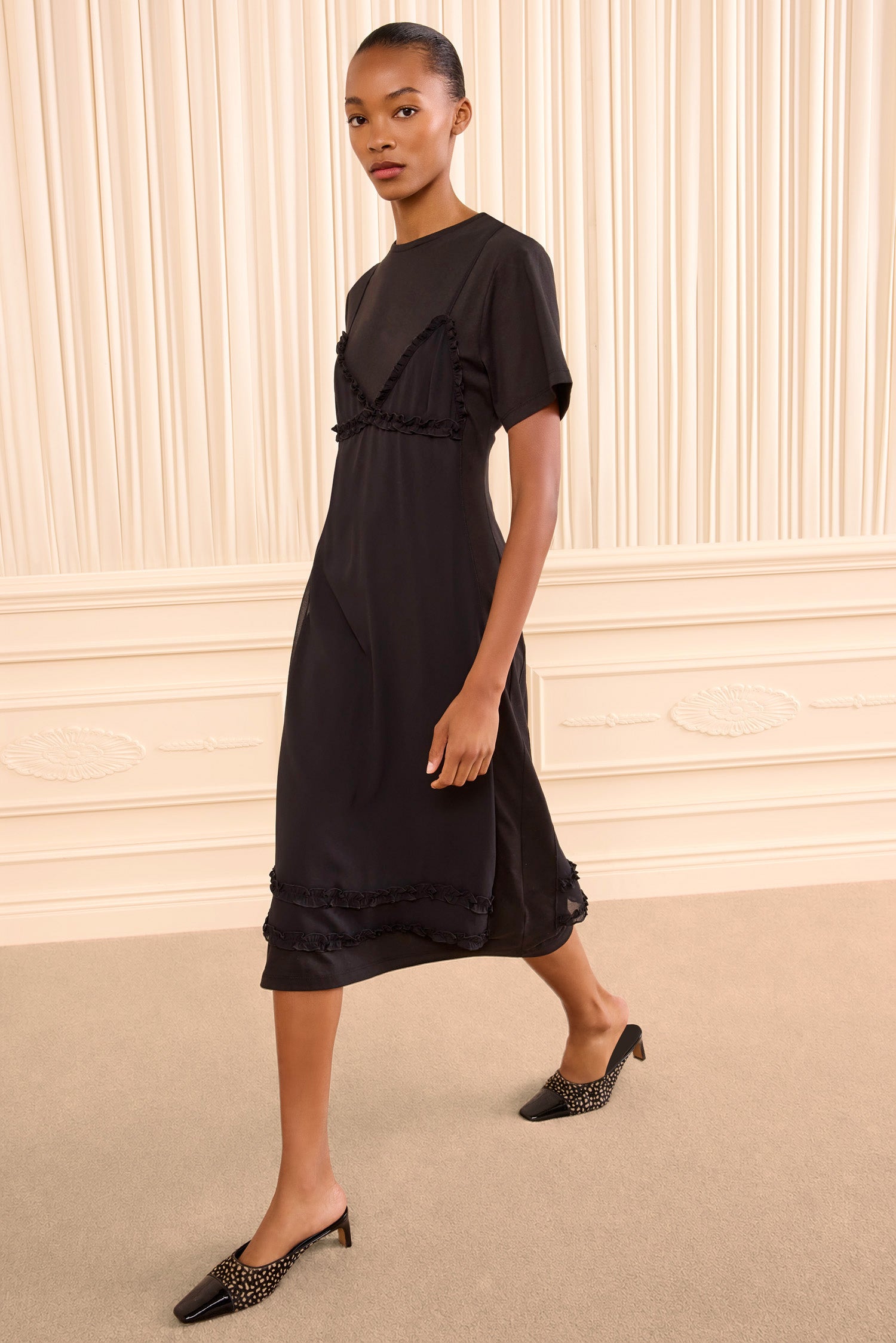 Tallis Cotton Dress - Noir