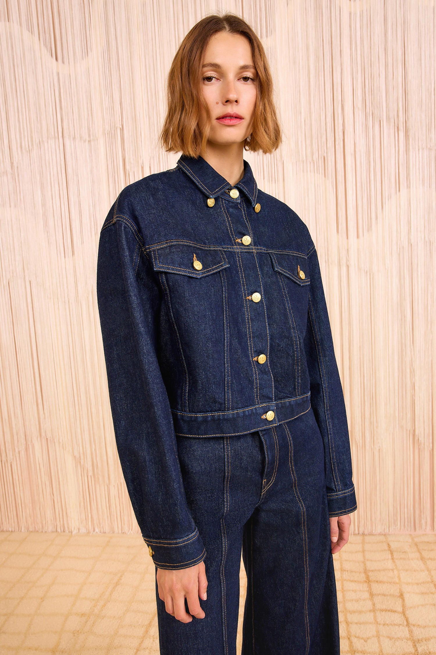 Ulla Johnson The Agata Denim Cape Jacket - Tigris