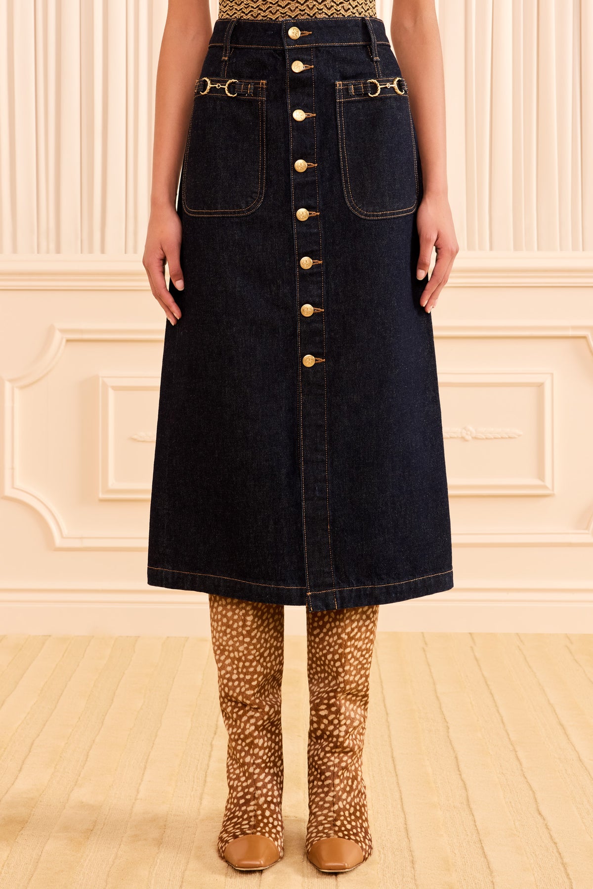 The Lisbet Denim Skirt - Tigris