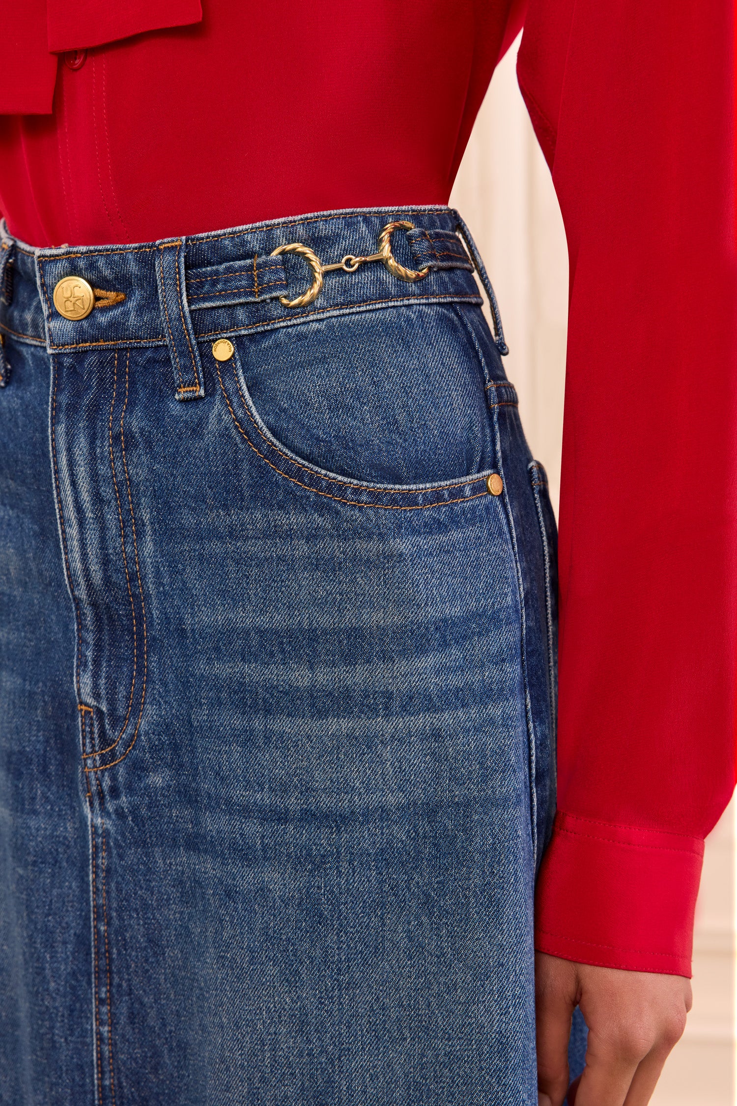 Ulla Johnson The Madelyn Denim Skirt - Nile