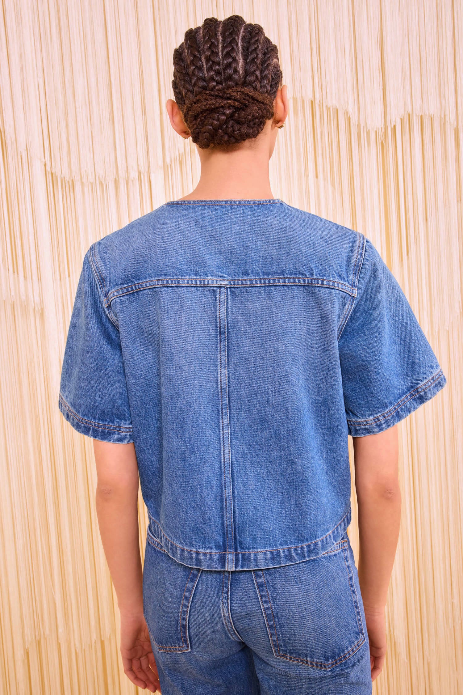 Ulla Johnson The Serge Short Sleeve Jacket - Danube