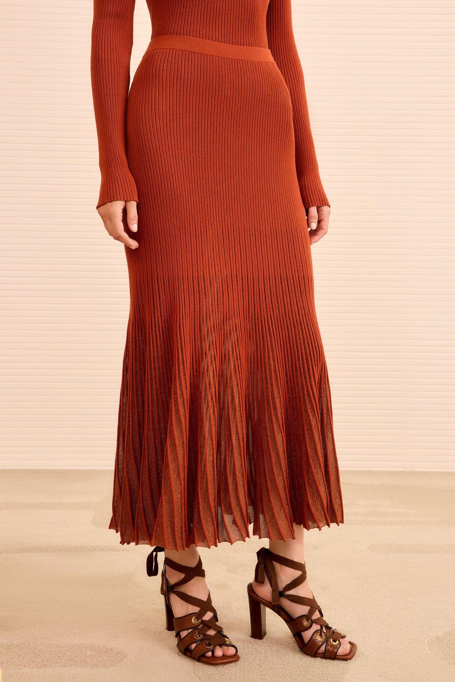 Vera Midi Skirt - Copper